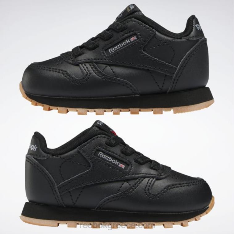 παιδιά μαύρη τσίχλα πυρήνα/reebok καουτσούκ-02 κλασικά δερμάτινα παπούτσια - νήπιο Reebok ND8H1424